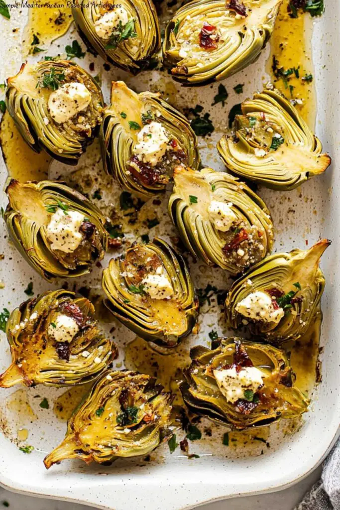 Simple Mediterranean Roasted Artichokes 4 Simple Mediterranean Roasted Artichokes