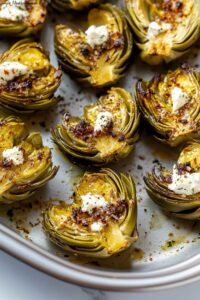 Simple Mediterranean Roasted Artichokes