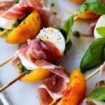 Mozzarella, Prosciutto, and Pickled Peach Appetizer Skewers 5 Mozzarella, Prosciutto, and Pickled Peach Appetizer Skewers