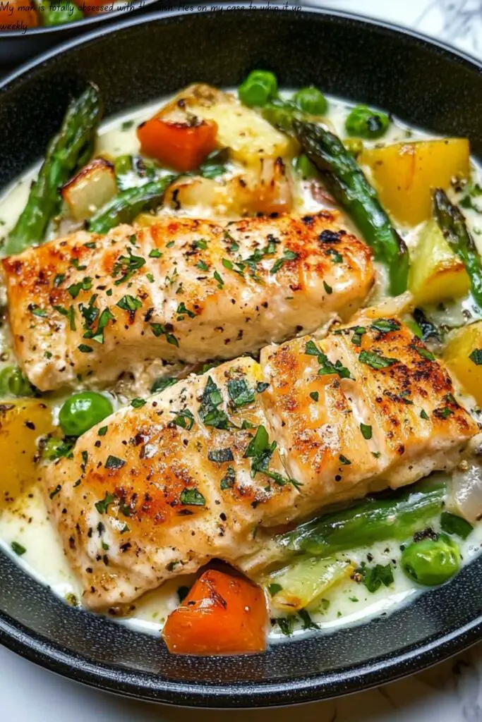 My man is totally obsessed with this dish. He's on my case to whip it up weekly. 4 My man is totally obsessed with this dish. He's on my case to whip it up weekly.