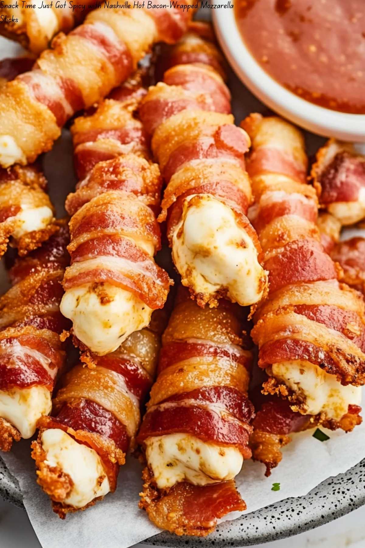 Snack Time Just Got Spicy with Nashville Hot Bacon-Wrapped Mozzarella Sticks
