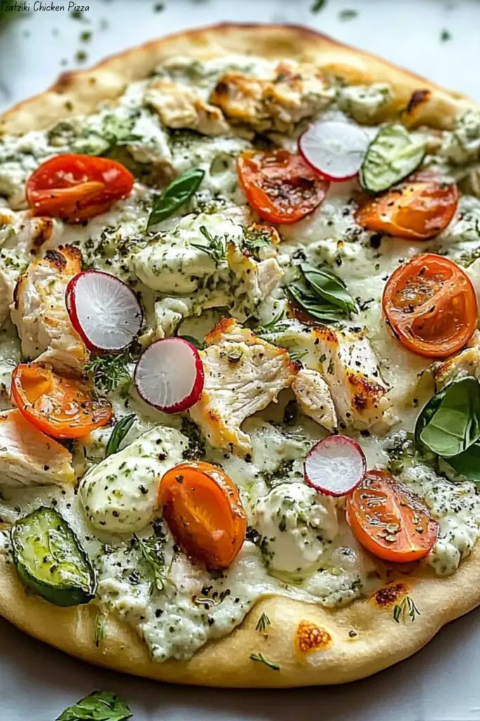 Tzatziki Chicken Pizza 4 Tzatziki Chicken Pizza