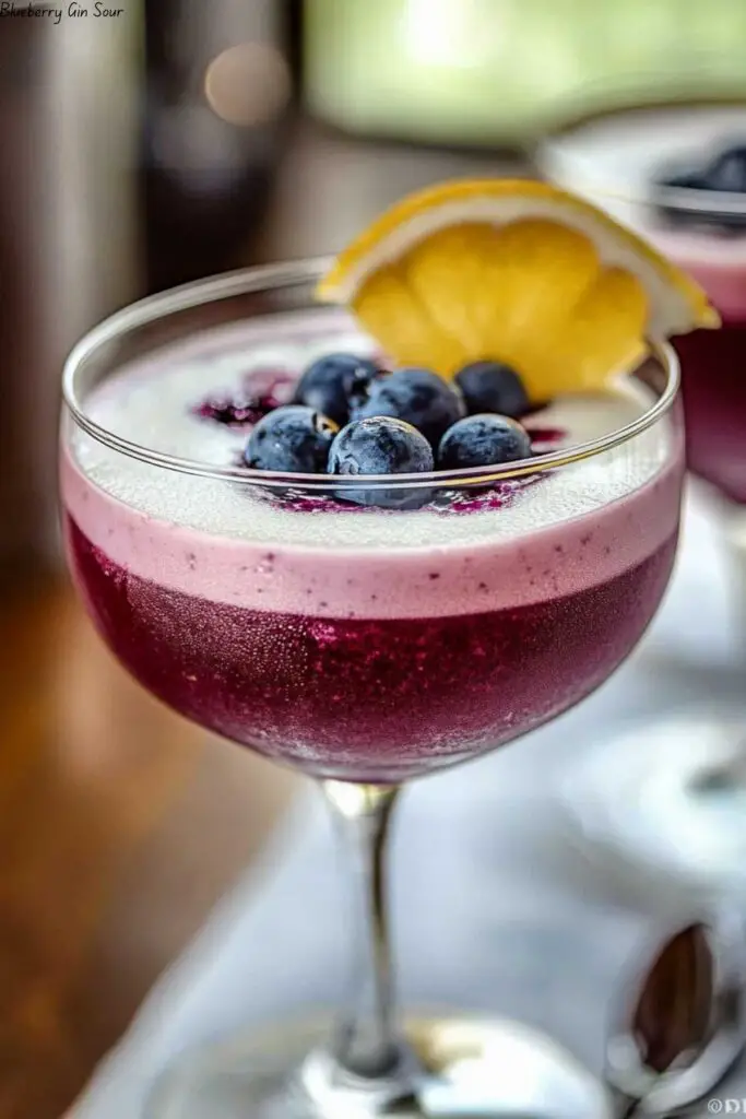 Blueberry Gin Sour 4 Blueberry Gin Sour