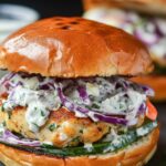Greek Chicken Burgers with Tzatziki 5 Greek Chicken Burgers with Tzatziki