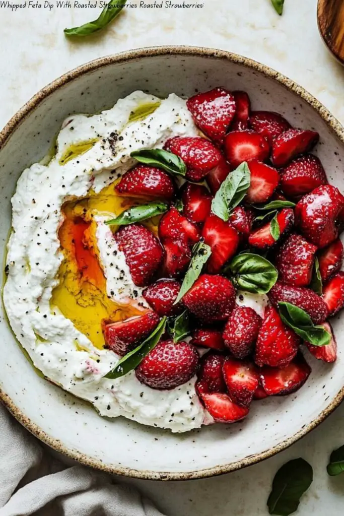 Whipped Feta Dip With Roasted Strawberries 4 Whipped Feta Dip With Roasted Strawberries