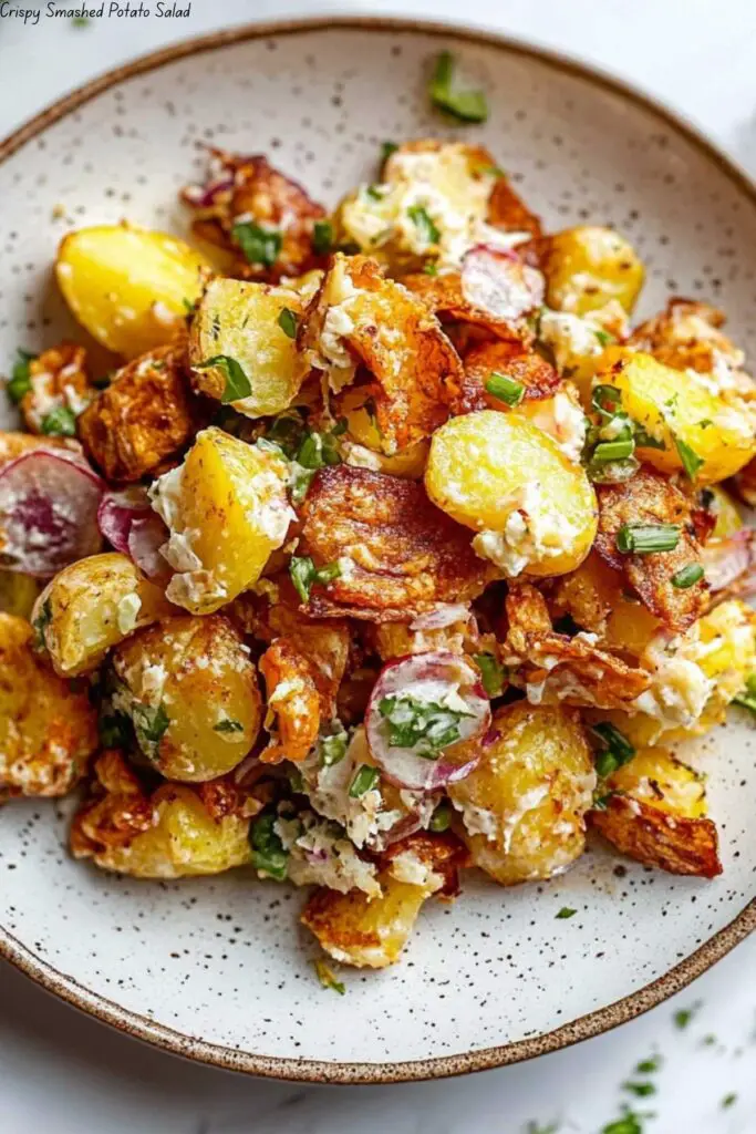 Crispy Smashed Potato Salad 4 Crispy Smashed Potato Salad
