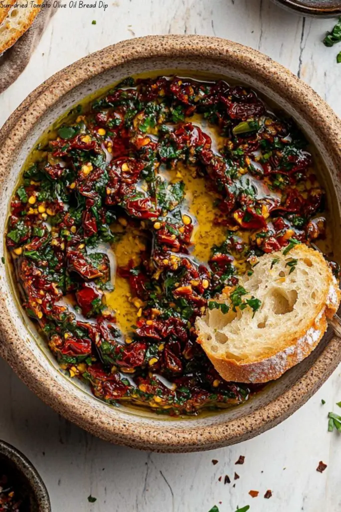 Sun-dried Tomato Olive Oil Bread Dip 4 Sun-dried Tomato Olive Oil Bread Dip