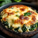 Spinach and Cheese Stuffed Portobello Mushroom 5 Spinach and Cheese Stuffed Portobello Mushroom