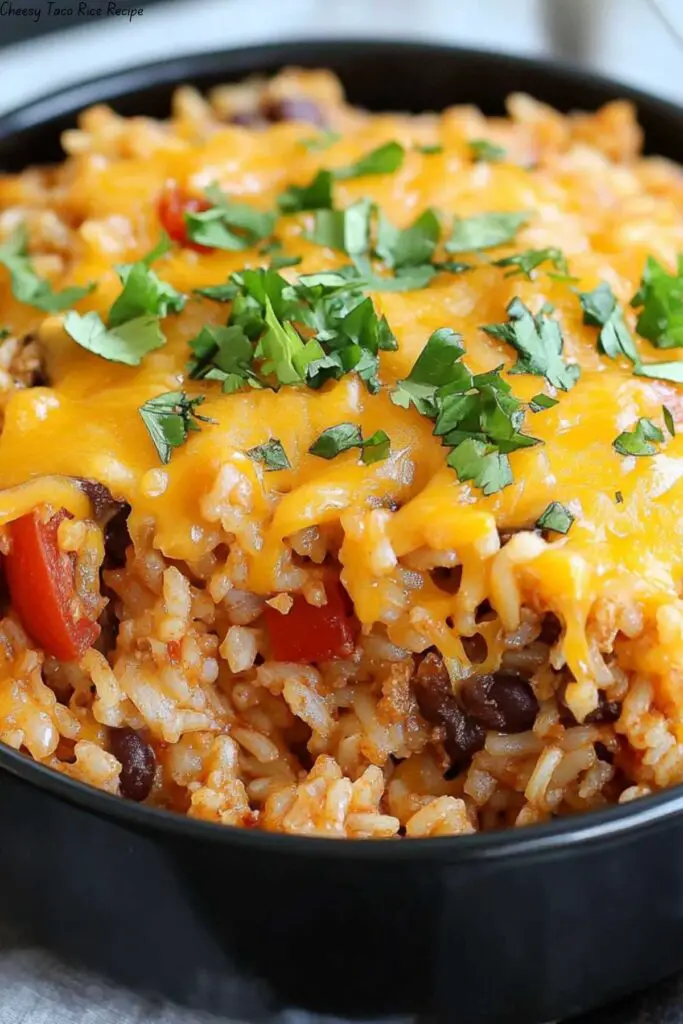Cheesy Taco Rice Recipe 4 Cheesy Taco Rice Recipe