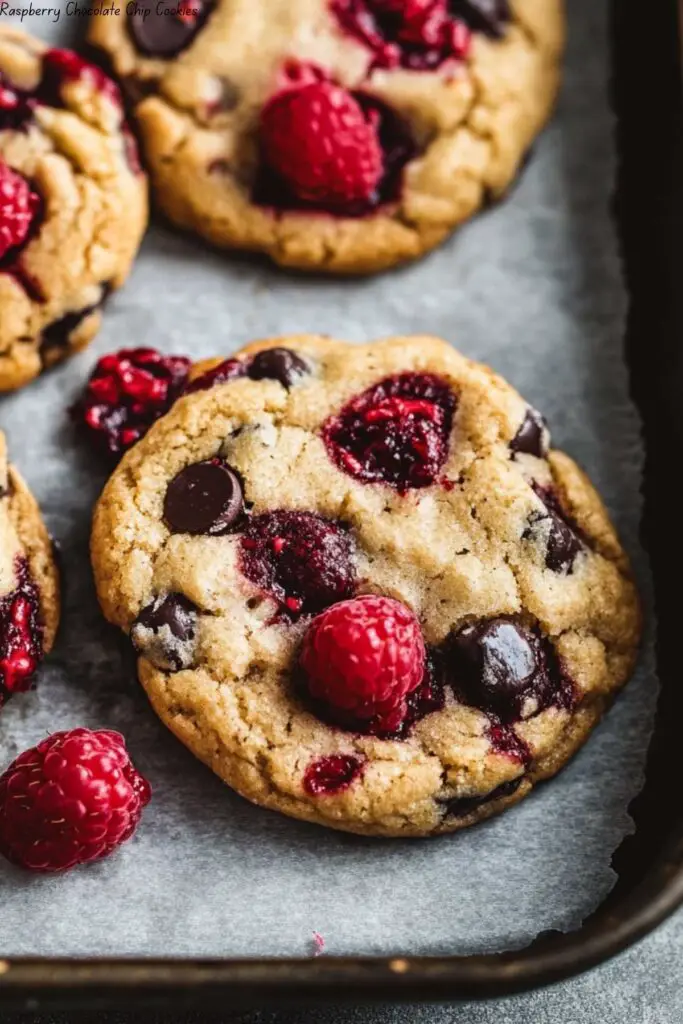 Raspberry Chocolate Chip Cookies 4 Raspberry Chocolate Chip Cookies