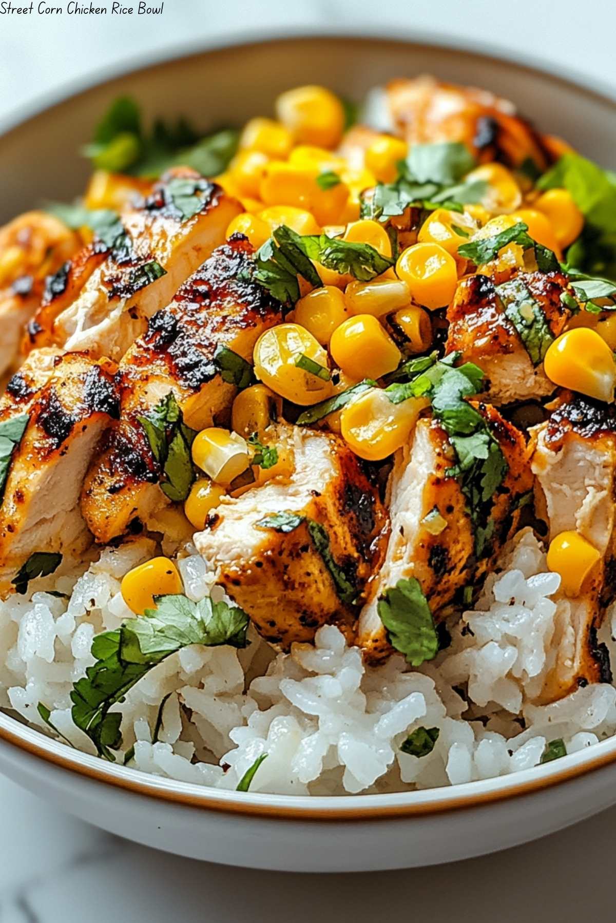 Street Corn Chicken Rice Bowl