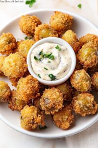 Fried Olives with Garlic Aioli