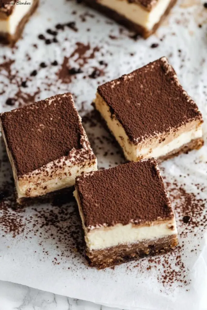 Tiramisu Blondies 4 Tiramisu Blondies