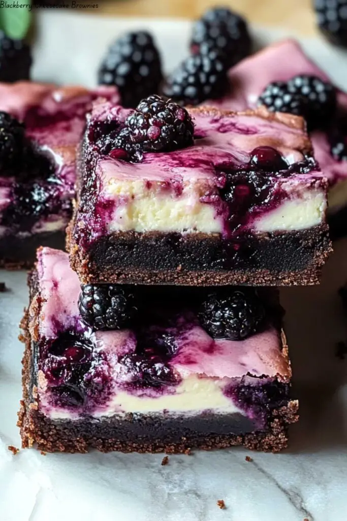 Blackberry Cheesecake Brownies 4 Blackberry Cheesecake Brownies