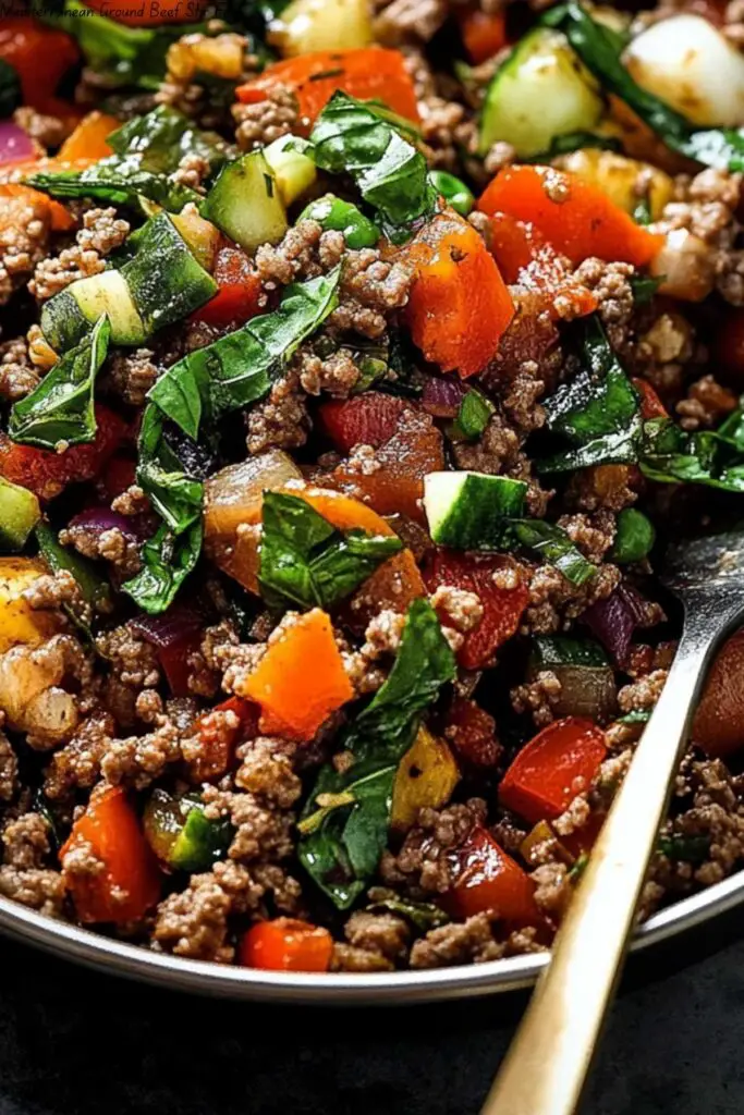Mediterranean Ground Beef Stir Fry 4 Mediterranean Ground Beef Stir Fry