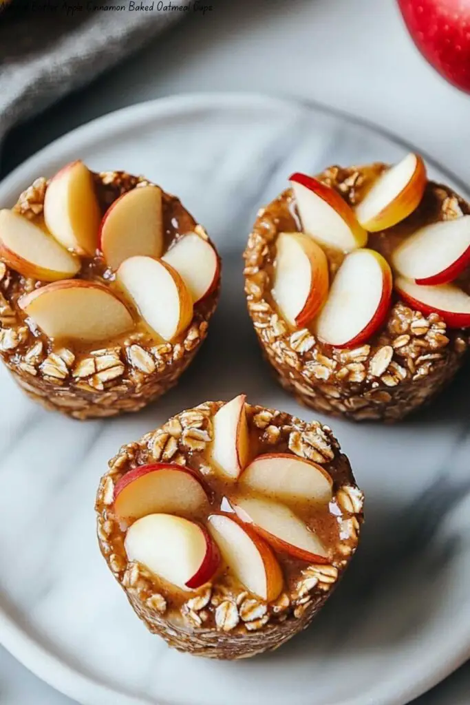 Almond Butter Apple Cinnamon Baked Oatmeal Cups 4 Almond Butter Apple Cinnamon Baked Oatmeal Cups