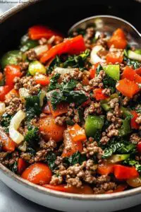 Mediterranean Ground Beef Stir Fry
