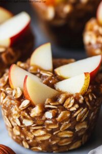Almond Butter Apple Cinnamon Baked Oatmeal Cups