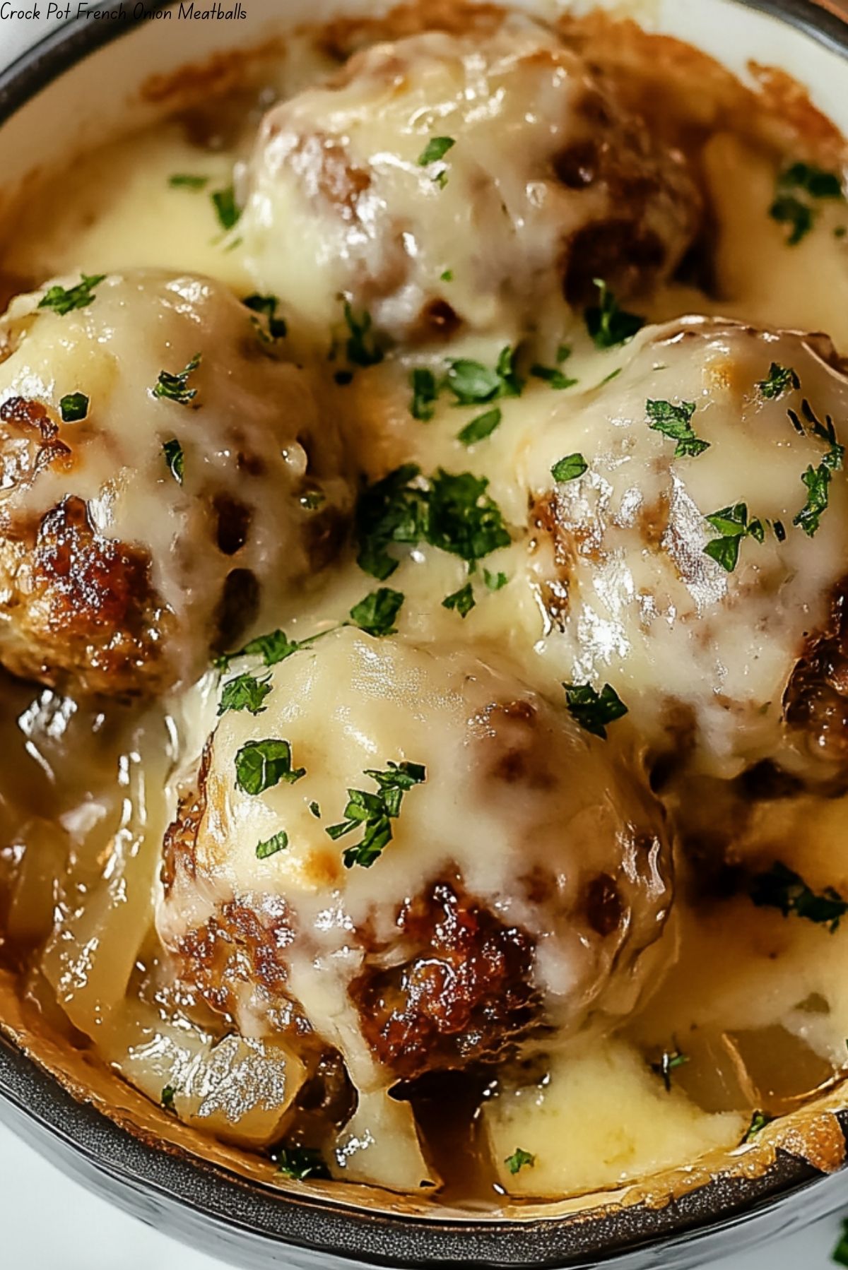 Crock Pot French Onion Meatballs