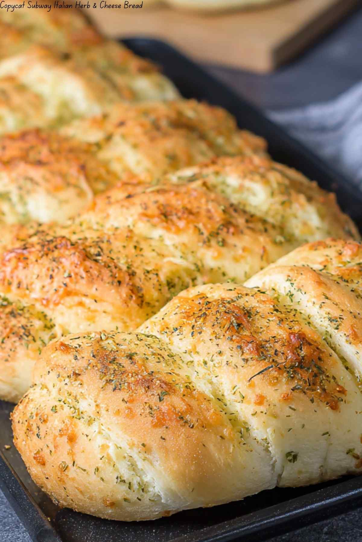 Copycat Subway Italian Herb & Cheese Bread