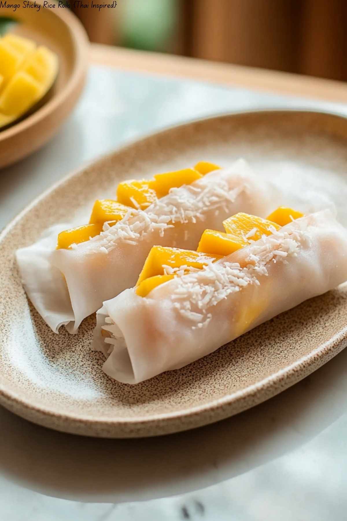 Mango Sticky Rice Rolls {Thai Inspired}