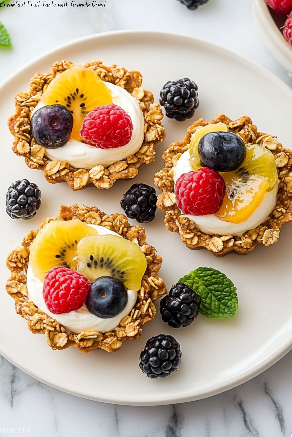 Breakfast Fruit Tarts with Granola Crust