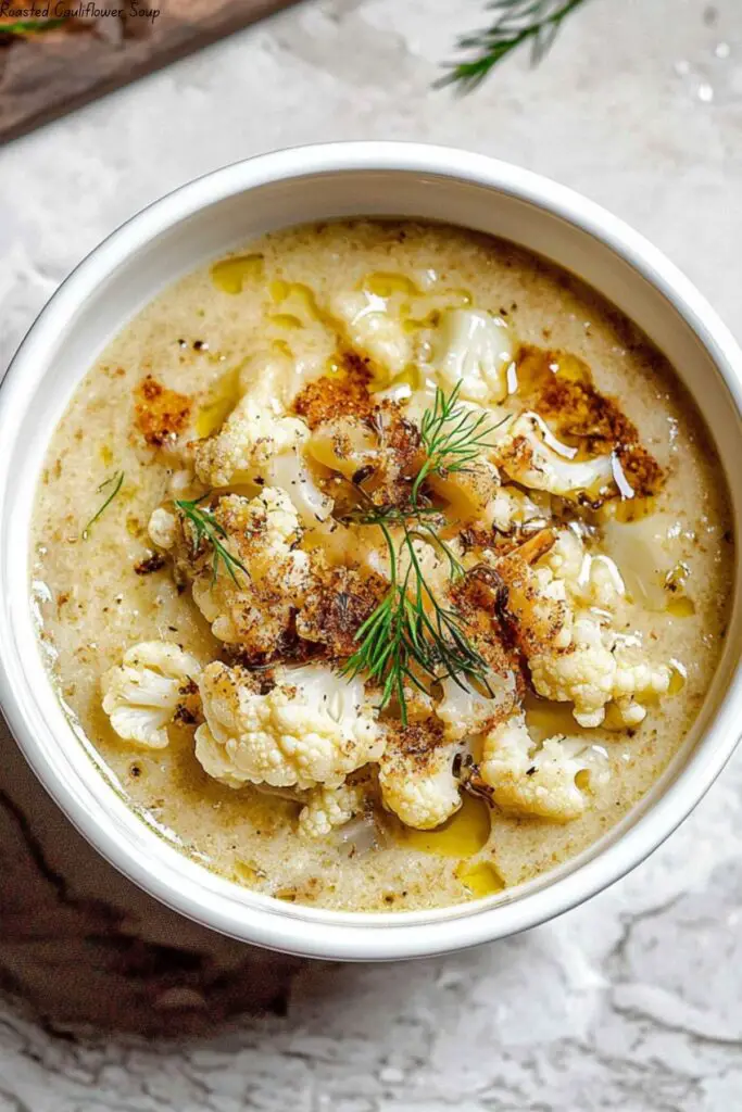Roasted Cauliflower Soup 4 Roasted Cauliflower Soup