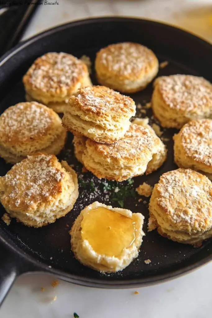 Honey Garlic Parmesan Biscuits. 4 Honey Garlic Parmesan Biscuits.