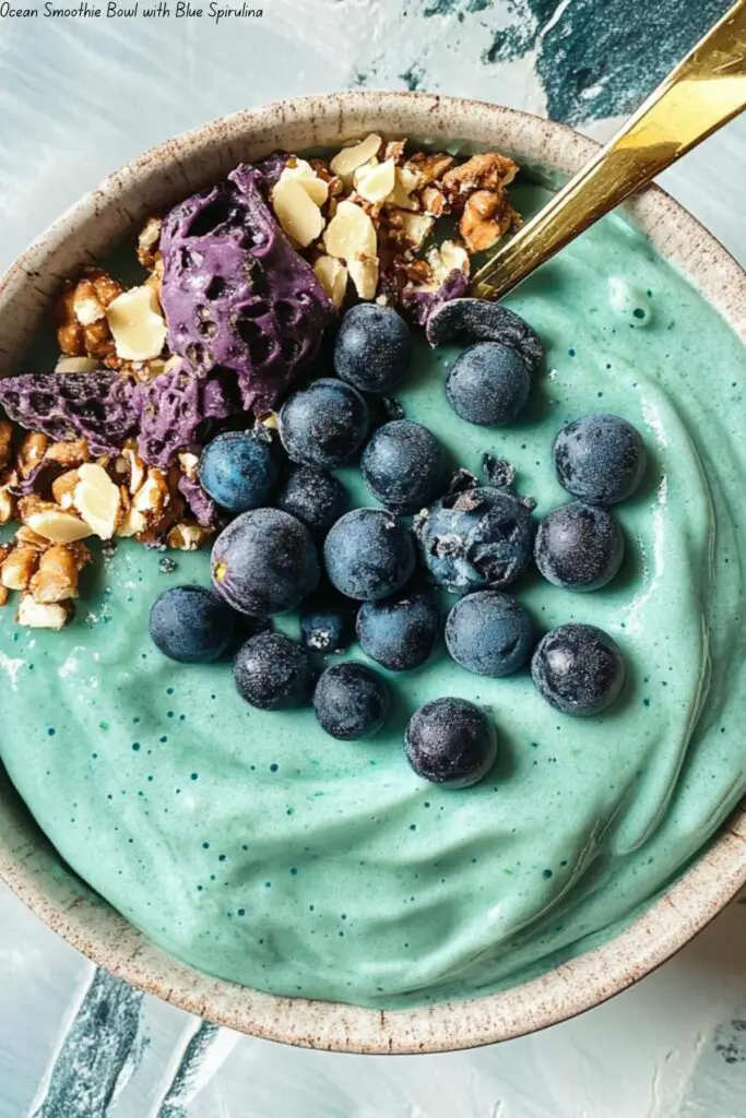 Ocean Smoothie Bowl with Blue Spirulina 4 Ocean Smoothie Bowl with Blue Spirulina