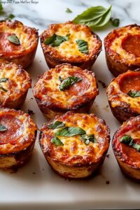 Deep-Dish Pizza Muffins Recipe