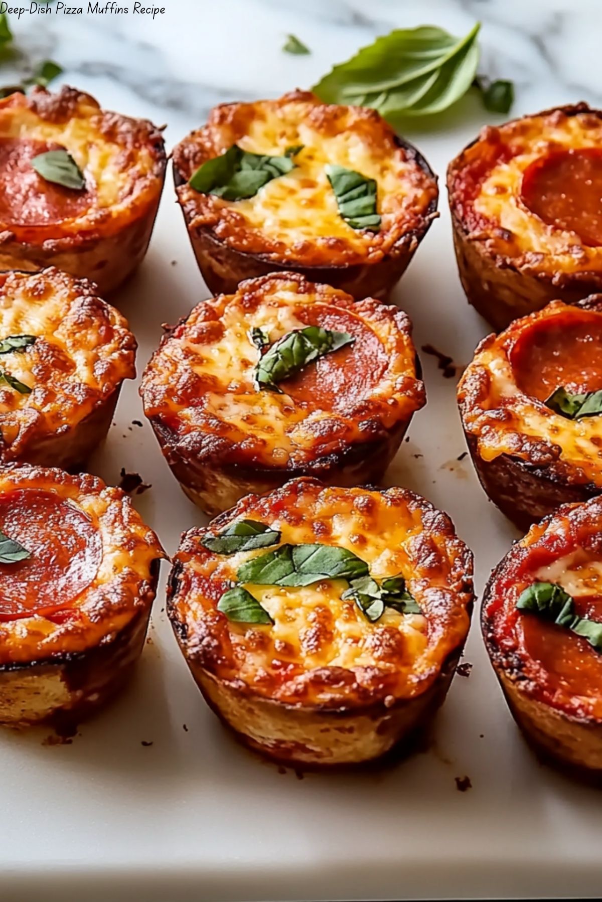 Deep-Dish Pizza Muffins Recipe