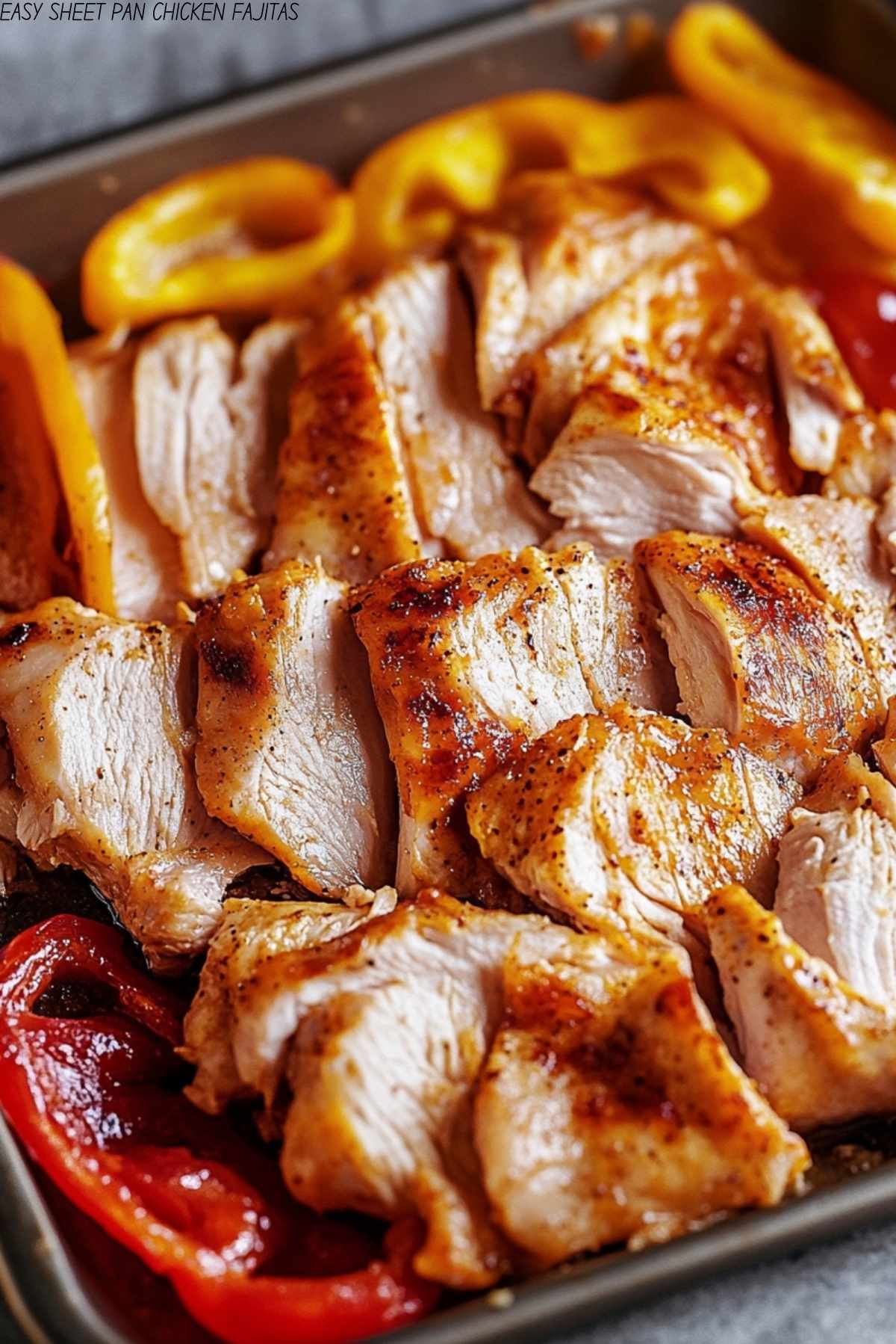 EASY SHEET PAN CHICKEN FAJITAS