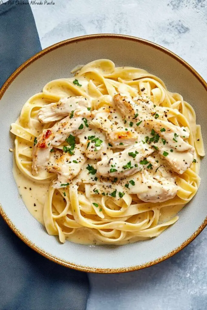 One Pot Chicken Alfredo Pasta 4 One Pot Chicken Alfredo Pasta