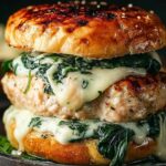 White Cheddar and Spinach Chicken Burgers 5 White Cheddar and Spinach Chicken Burgers