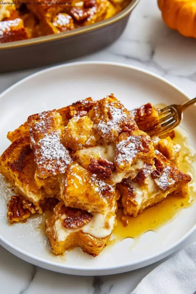 Overnight Pumpkin French Toast Casserole