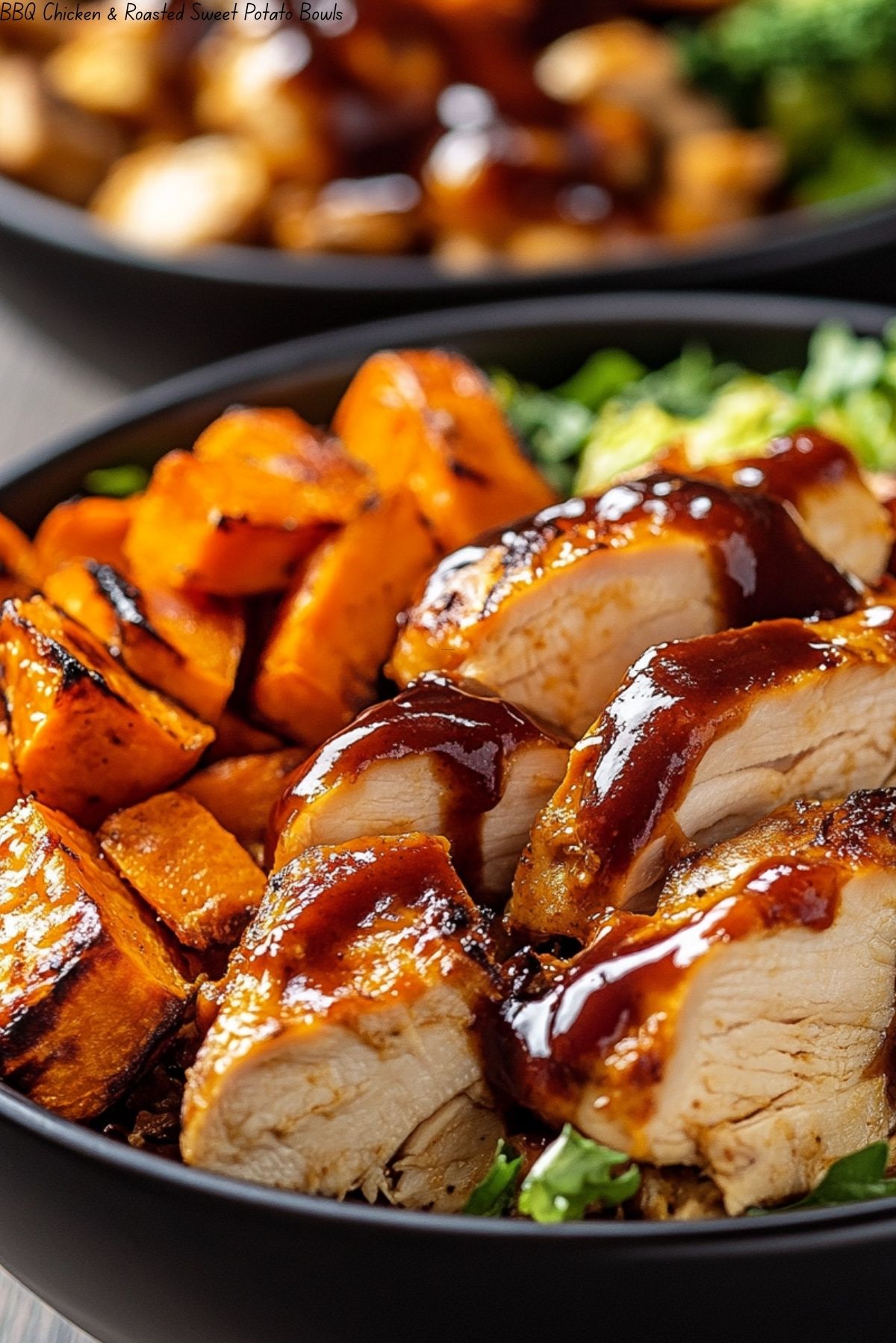 BBQ Chicken & Roasted Sweet Potato Bowls