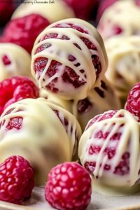 White Chocolate Raspberry Cheesecake Balls