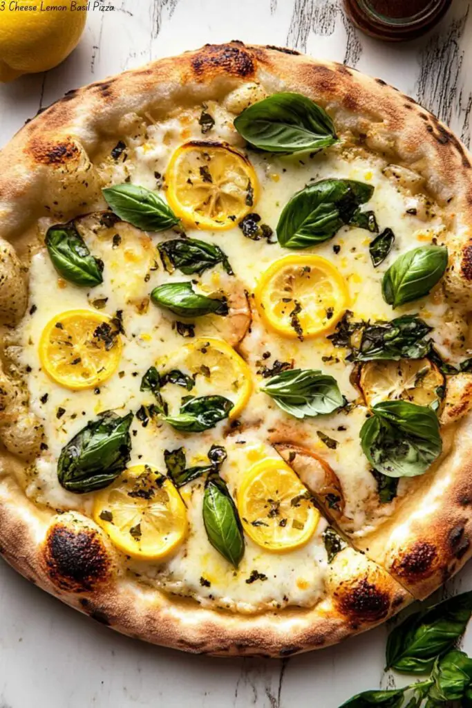 3 Cheese Lemon Basil Pizza. 4 3 Cheese Lemon Basil Pizza.