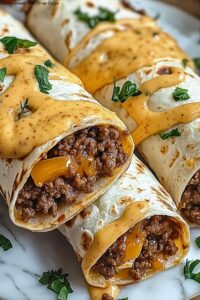 Cheesy Ground Beef Wrap Recipe