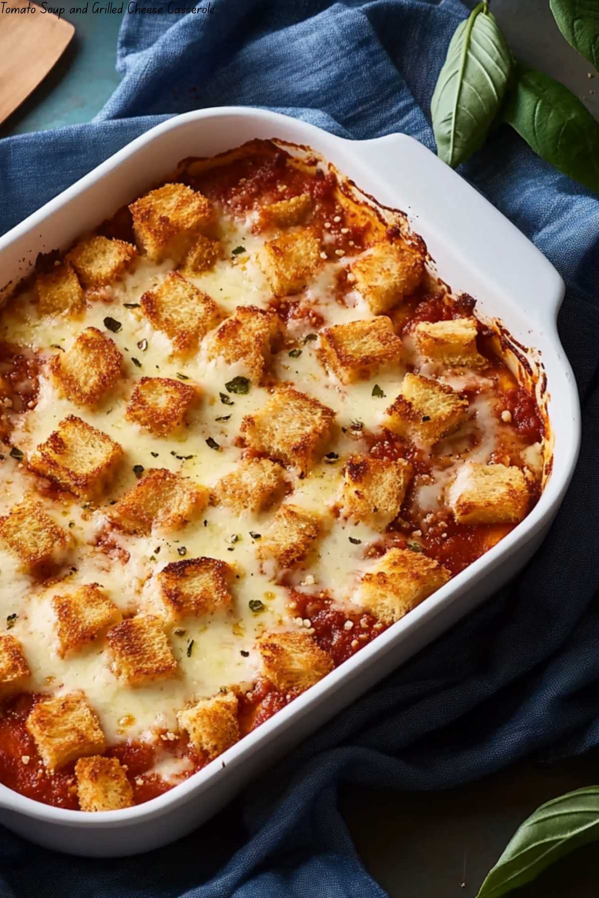 Tomato Soup and Grilled Cheese Casserole