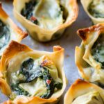 Baked Spinach Artichoke Wonton Cups 5 Baked Spinach Artichoke Wonton Cups