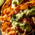 Crockpot Crispy Chicken Tinga Tacos with Avocado Jalapeño Crema. 5 Crockpot Crispy Chicken Tinga Tacos with Avocado Jalapeño Crema.