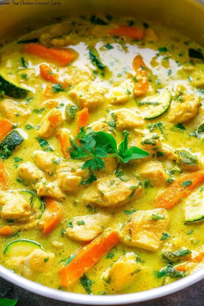 Green Thai Chicken Coconut Curry 4 Green Thai Chicken Coconut Curry