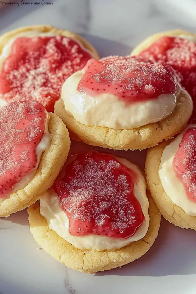 Strawberry Cheesecake Cookies 4 Strawberry Cheesecake Cookies