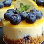Mini Lemon Blueberry Cheesecakes 5 Mini Lemon Blueberry Cheesecakes