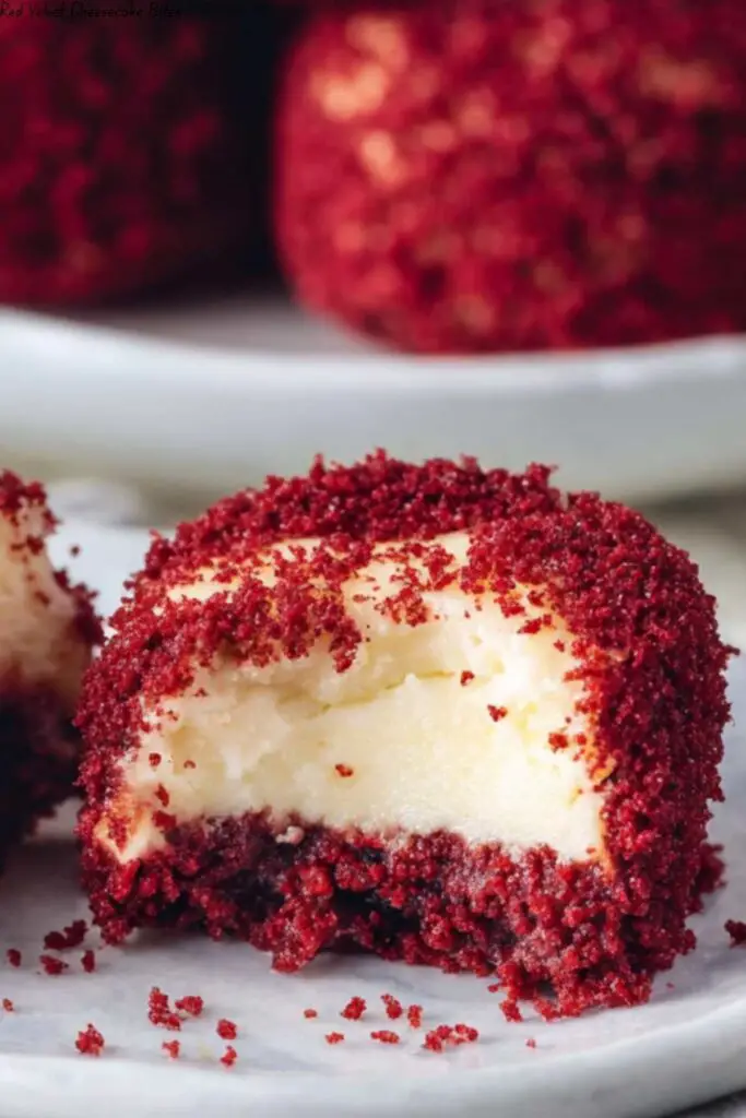 Red Velvet Cheesecake Bites 4 Red Velvet Cheesecake Bites