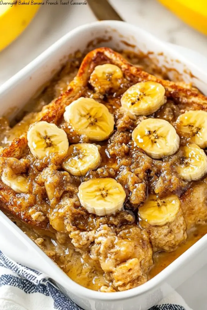 Overnight Baked Banana French Toast Casserole 4 Overnight Baked Banana French Toast Casserole