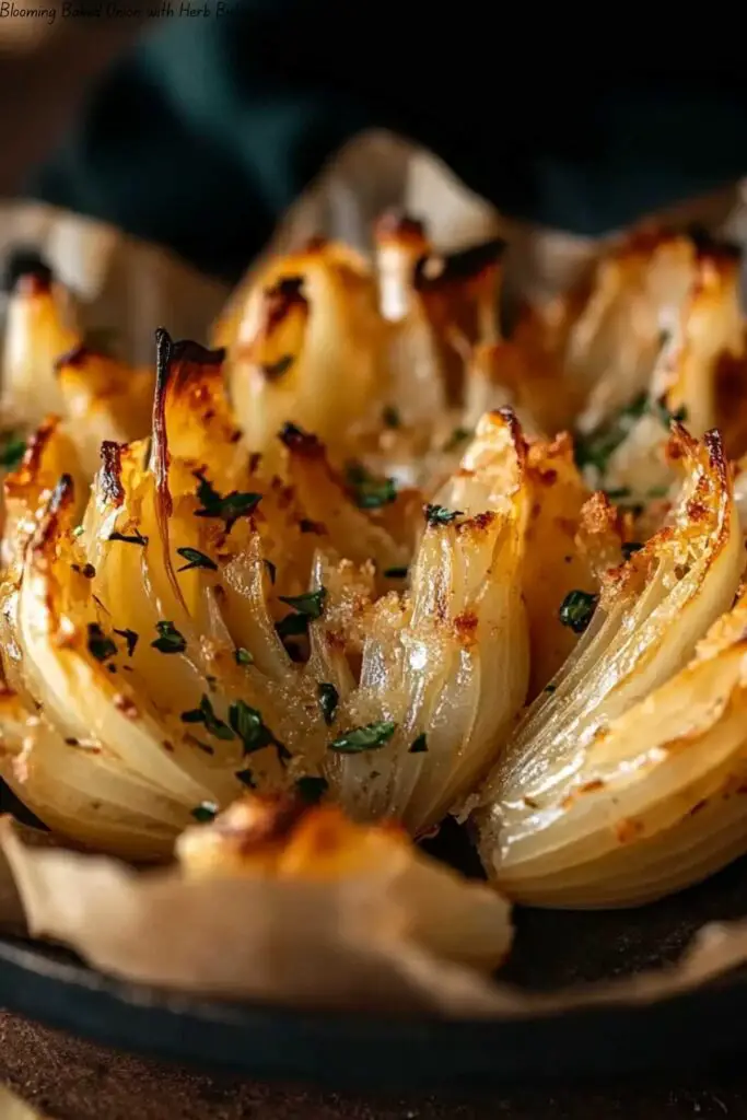 Blooming Baked Onion with Herb Butter