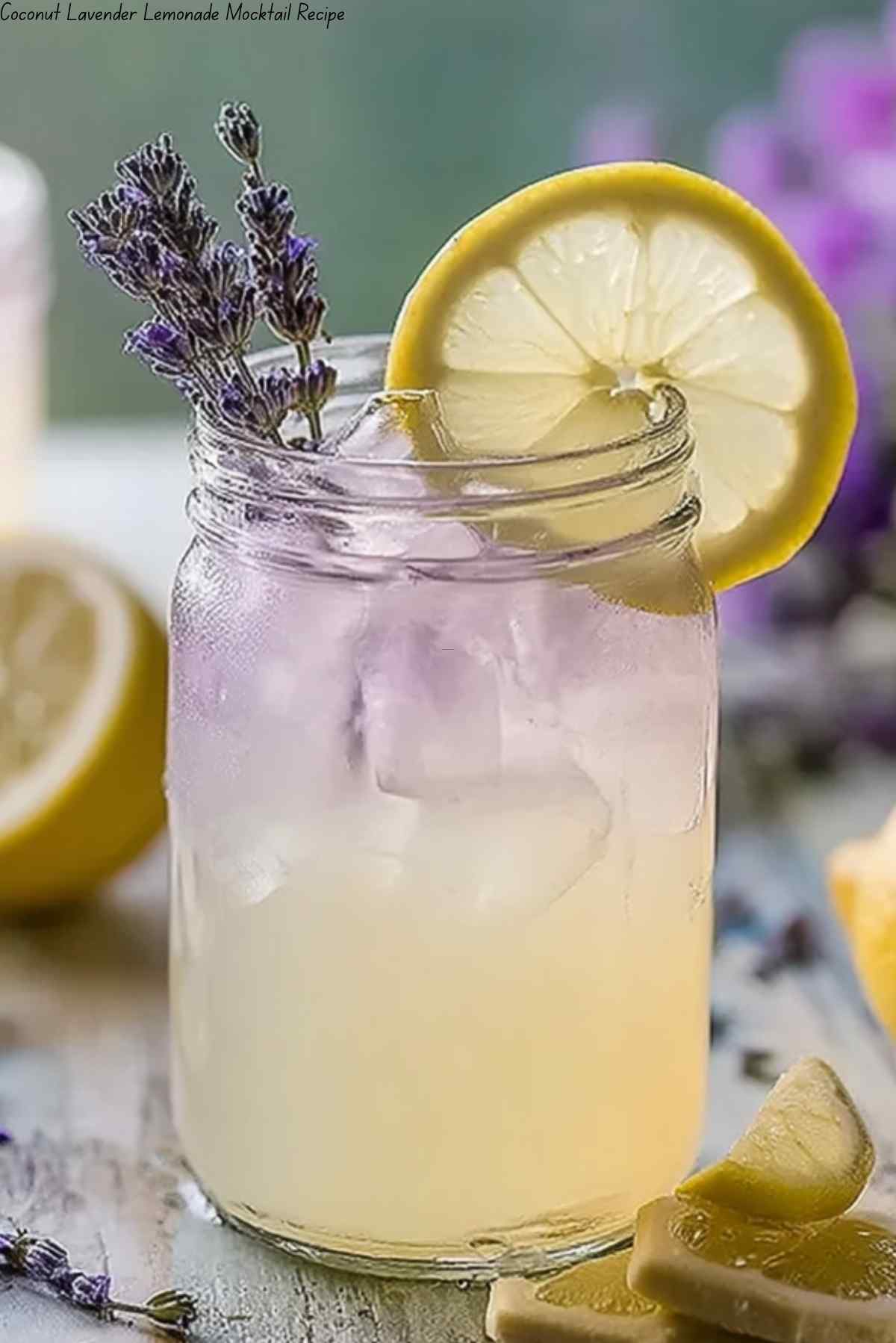 Coconut Lavender Lemonade Mocktail Recipe