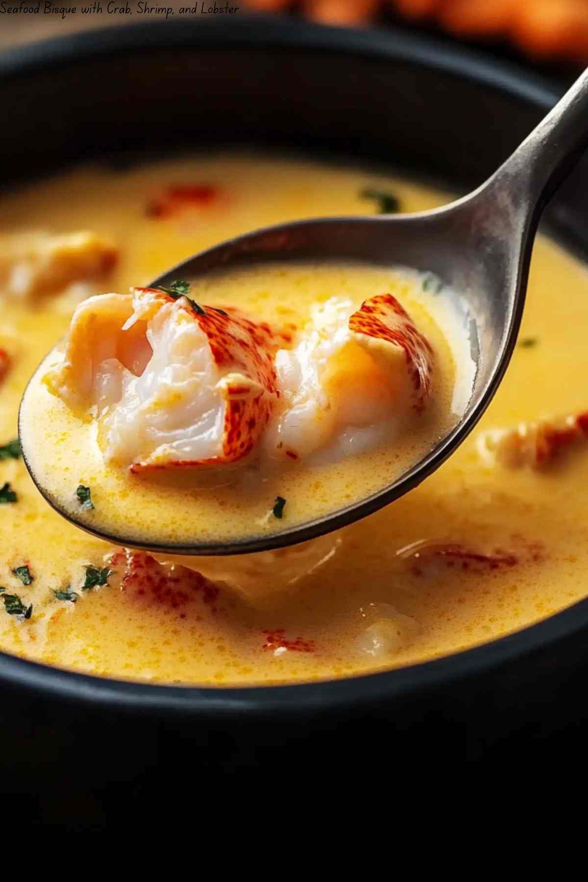 Seafood Bisque with Crab, Shrimp, and Lobster